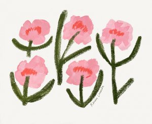 Moderne Rosa Blumen