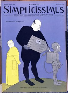 Papst Pius XI. (1857-1939) und Benito Mussolini (1883-1945), Titelseite der Zeitschrift 