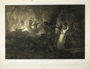 Befreiung der Töchter von Daniel Boone und Callaway, Platte zwei aus Histoire des Premiere Colons d