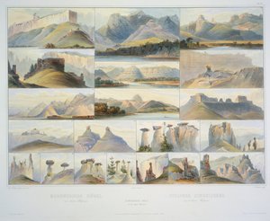 Bemerkenswerte Hügel am oberen Missouri von Karl Bodmer