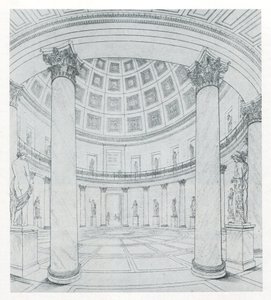 Berlin. Altes Museum am Lustgarten. Ansicht der Rotunde von Karl Friedrich Schinkel