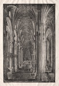 Innenraum des Stephansdoms in Wien von Karl Friedrich Schinkel