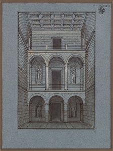 Köstritz. Schloss. Vestibül, Eingangsseite. Ansicht
