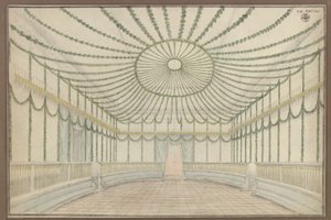 Merseburg. Schloss. Entwurf zur Dekoration eines Saales anlässlich der Huldigungsfeierlichkeiten für Friedrich Wilhelm III. von Preußen von Karl Friedrich Schinkel