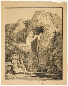 Burg Predjama in Krein, zwölf Stunden von Triest entfernt von Karl Friedrich Schinkel