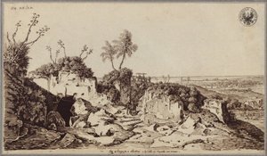 Zwischen Syrakus und Lentini mit Blick auf Augusta und das Meer von Karl Friedrich Schinkel
