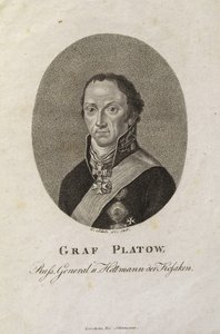 Porträt von Graf Matwei Iwanowitsch Platow 1757-1818 von Karl Friedrich Schulz