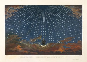 Die Halle der Sterne im Palast der Königin der Nacht, 1847-49 von Karl Friedrich Thiele