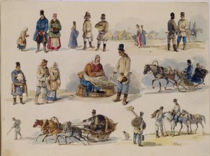Volkstypen Russlands, 1845 von Karl Ivanovich Kolmann