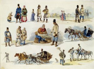 Volkstypen aus Russland von Karl Ivanovich Kolmann