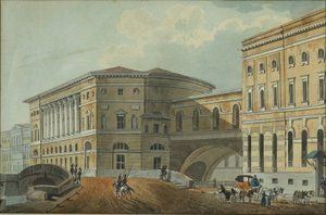 Blick auf den Palastdamm in St. Petersburg, erstes Viertel des 19. Jahrhunderts
