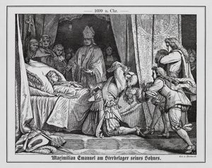Maximilian II. Emanuel, Kurfürst von Bayern, am Sterbebett seines Sohnes
