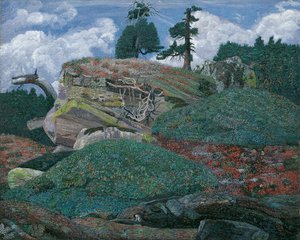 Landschaft mit Felsen von Karl Mediz