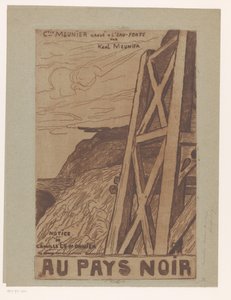 Berglandschaft mit industrieller Konstruktion von Karl Meunier