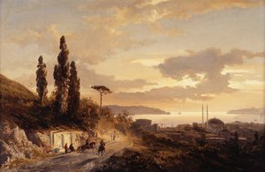 Ein Blick auf Konstantinopel und den Bosporus von der asiatischen Seite, 1864 von Karl Paul Themistocles von Eckenbrecher