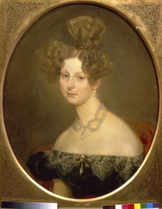 Porträt der Prinzessin Friederike Charlotte Marie von Württemberg (1807-1873), Großherzogin Helene von Russland von Karl Pavlovich Bryullov
