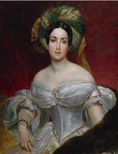 Porträt der Baronin Aurora Charlotta Demidova, geb. Stjernvall 1808-1902, 1837