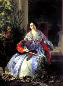 Porträt von Prinzessin Elizaveta Pavlovna Saltykova, 1841 von Karl Pavlovich Bryullov