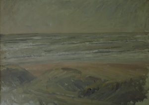 Aussicht von den Dünen über die Nordsee von Karl Schou