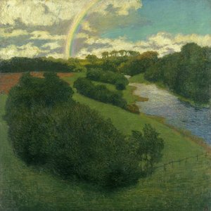 Landschaft mit einem Regenbogen in Alster von Karl Wilhelm Arthur Illies