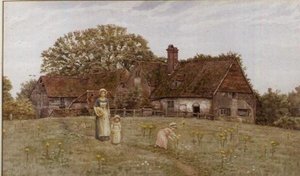 Frühlingsblumen sammeln