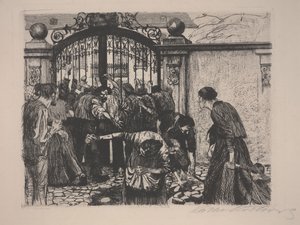 Weberaufstand (Radierung) von Käthe Kollwitz