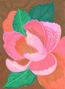Lebendige Rosa Blumenblüte von Katie O'Shea