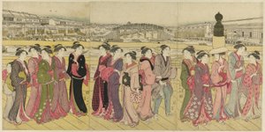 Überquerung der Nihonbashi-Brücke von Katsukawa Shuncho