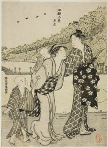 Shinobazu-Teich, aus der Serie "Acht Ansichten von Edo (Koto hakkei)" von Katsukawa Shuncho
