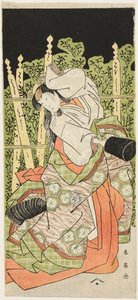 Schauspieler Segawa Kikunojô III möglicherweise als Ono no Komachi in „Komachi Village: Neujahr im Theater“