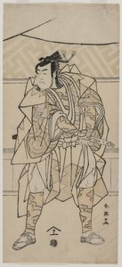 Ichikawa Monnosuke II als Samurai von Katsukawa Shunei