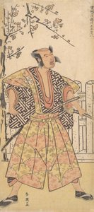 Otani Hirohachi als Samurai in einem auffälligen Kamishimo von Katsukawa Shun