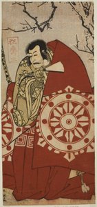 Der Schauspieler Ichikawa Danjuro V als Benkei im Stück Dai Danna Kanjincho, aufgeführt im Kawarazaki-Theater im elften Monat, 1790
