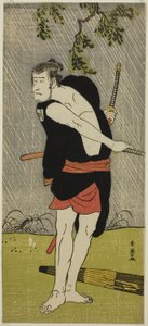 Der Schauspieler Ichikawa Komazo II als Ono Sadakuro im Stück Chuko Ryogoku Ori, aufgeführt im Nakamura-Theater im siebten Monat, 1790