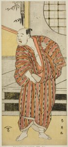 Der Schauspieler Kataoka Nizaemon VII als Hayakawa Matabei (?) im Stück Furiwake-gami Aoyagi Soga (?), aufgeführt im Miyako-Theater (?) im ersten Monat, 1796 (?)