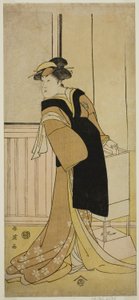 Der Schauspieler Segawa Kikunojo III als Otoma (?) im Stück Sayo no Nakayama Hiiki no Tsurigane (?), aufgeführt im Nakamura-Theater (?) im elften Monat, 1790 (?)