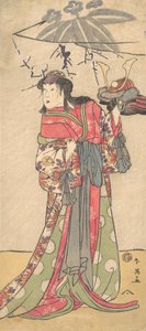Der Schauspieler Segawa Kikunojo III in der Rolle einer Frau, ca. 1792