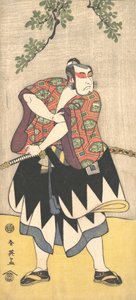 Der zweite Ichikawa Monnosuke als ein Mann im Kimono, ca. 1793 von Katsukawa Shun