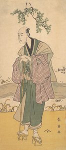 Der dritte Bando Hikosaburo als ein Mann am Ufer eines Flusses, ca. 1793