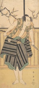 Der dritte Sawamura Sojuro als ein Mann, der in einem Raum steht, ca. 1793 von Katsukawa Shun