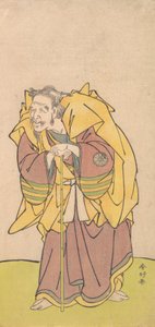 Nakamura Tomijuro als alter Mann mit spärlichem Bart, ca. 1780