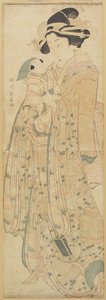 (Frau mit Puppe), spätes 18. bis frühes 19. Jahrhundert von Katsukawa Shunsen