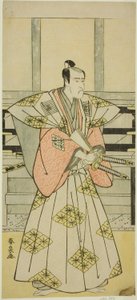 Der Schauspieler Ichikawa Komazo III als Fuji Sakon (?) im Stück Egara Tenjin Risho Kagami (?), aufgeführt im Nakamura-Theater (?) im dritten Monat, 1789 (?)