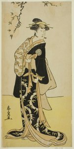Der Schauspieler Yamashita Mangiku I als Lady Yuya (Yuya Gozen) (?) im Stück Heike Hyobanki (?), aufgeführt im Nakamura Theater (?) im siebten Monat, 1789 (?)