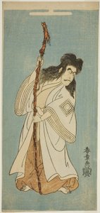 Der Schauspieler Ichikawa Danjuro IV möglicherweise als Tenjiku Tokubei im Stück "Tenjiku Tokubei wendet das Ruder nach Hause (Tenjiku Tokubei Kokyo no Torikaji)", aufgeführt im Nakamura-Theater im achten Monat, 1768 von Katsukawa Shunsho