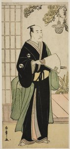 Der Schauspieler Ichikawa Danjuro V als Oboshi Yuranosuke im Stück Kanadehon Chushingura, aufgeführt im Nakamura-Theater im fünften Monat, 1783