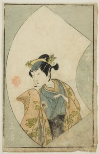 Der Schauspieler Ichikawa Kodanji II, aus "Ein Bilderbuch der Bühnenfächer (Ehon butai ogi)"