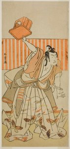 Der Schauspieler Ichikawa Monnosuke II als Ageha no Chokichi verkleidet als Soga no Goro Tokimune im Stück Kaido Ichi Yawaragi Soga, aufgeführt im Nakamura-Theater im dritten Monat, 1778 von Katsukawa Shunsho