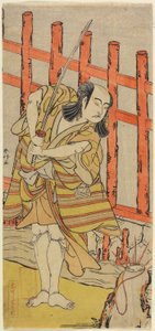 Der Schauspieler Ichikawa Yaozo in Charakter, späte 18. Jahrhundert