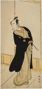 Der Schauspieler Matsumoto Koshiro IV als Izutsu Onnanosuke (?) im Stück Keisei Tsuki no Miyako (?), aufgeführt im Morita Theater (?) im neunten Monat, 1775 (?)